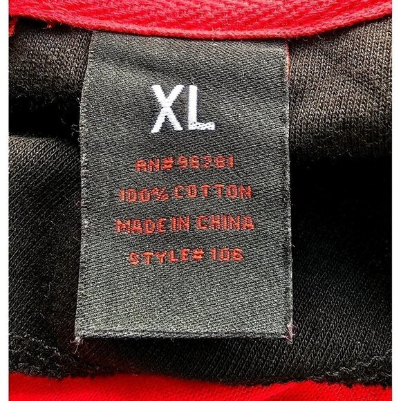 Rocker Hip Hop Samurai T Shirt Velvet Vinyl Embossed Short Sleeve Cotton XL Red - Picture 7 of 8